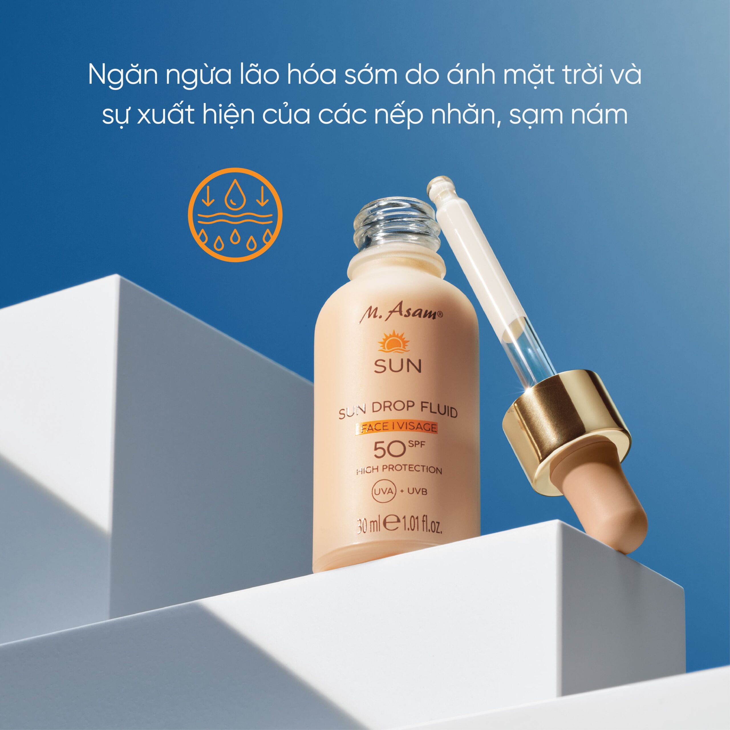 Tinh chất chống nắng sun drop fluid spf 50 04
