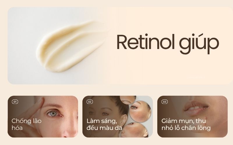 lợi ích khi dùng retinol