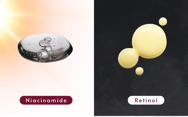 Tách riêng thời gian dùng niacinamide và retinol