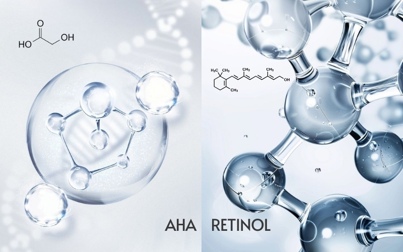 kết hợp retinol và aha
